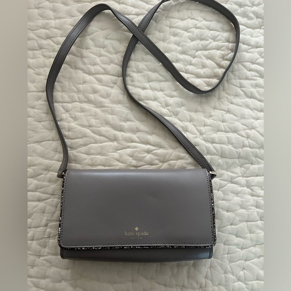 Gray Kate Spade crossbody